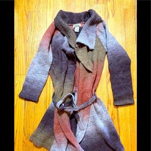 Belted midi cardigan